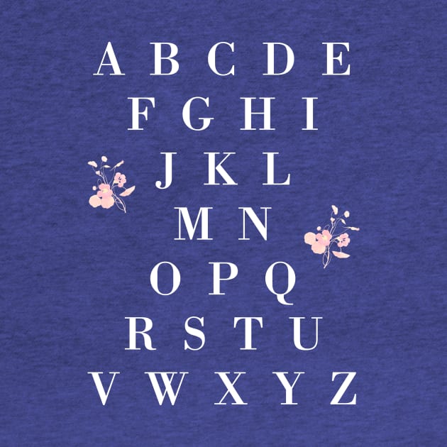 English Alphabet with Flowers by TheDaintyTaurus